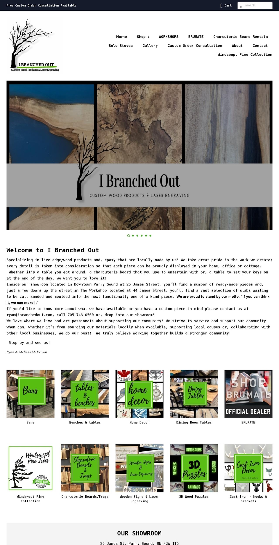 ibranchedout.com shopify website screenshot