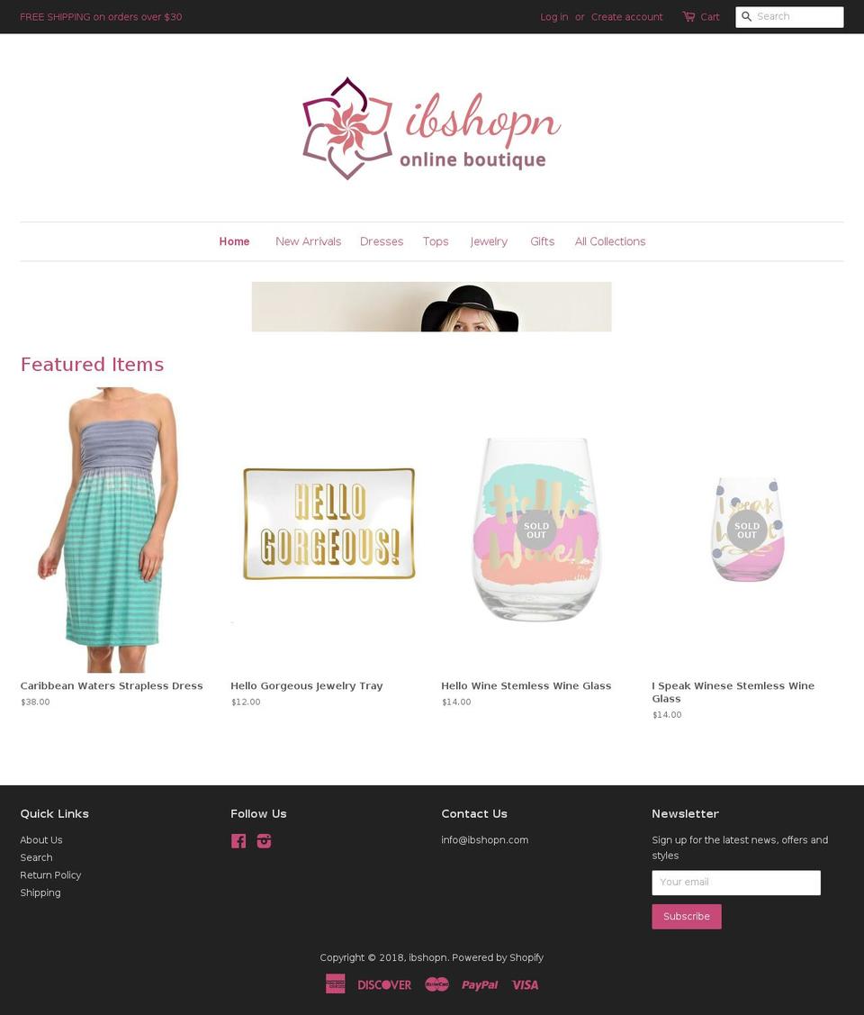 ibshopn.com — Shopify storefront screenshot