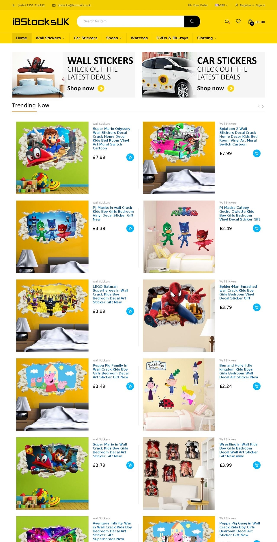 ibstocksuk.com — Shopify storefront screenshot