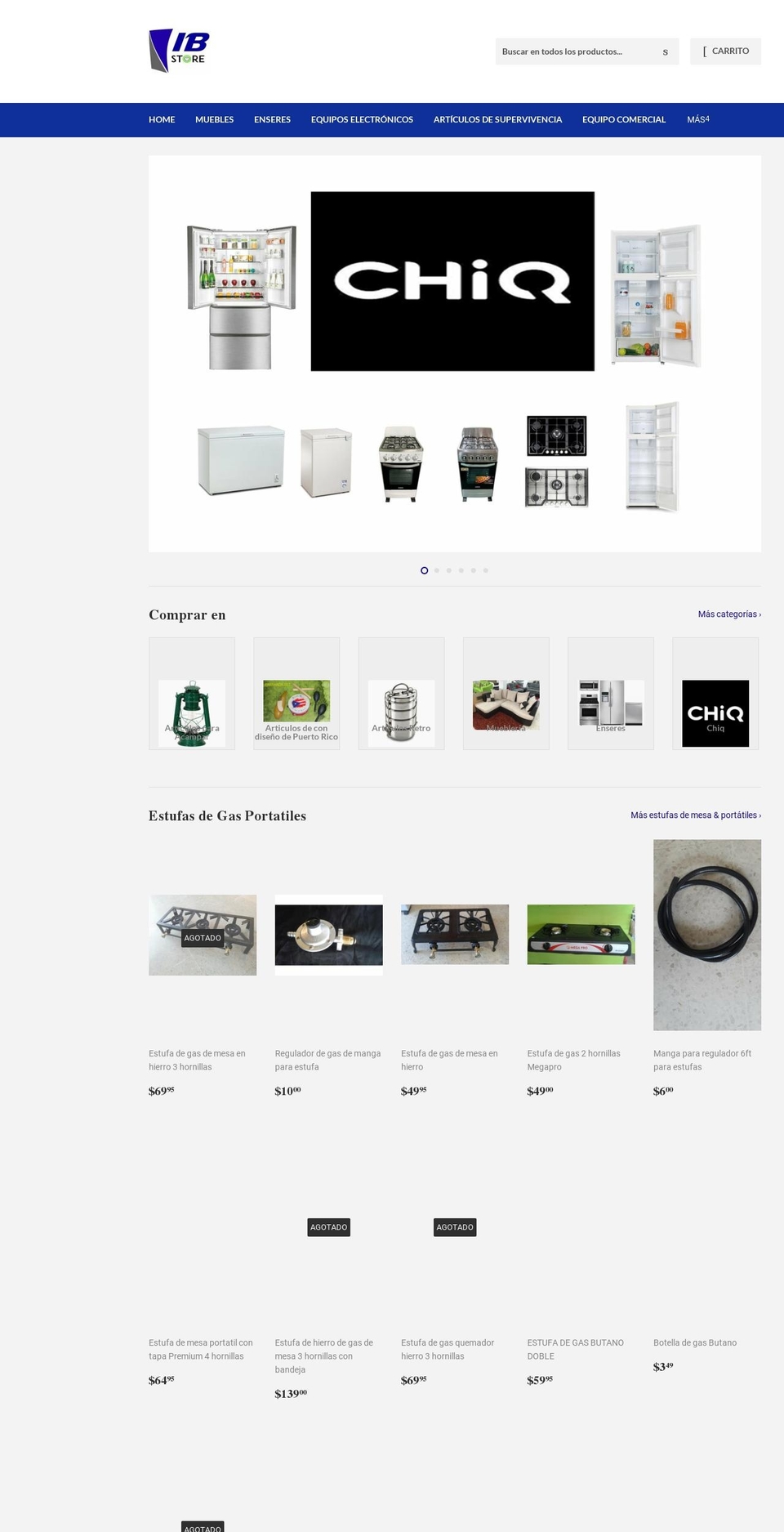 ibstorepr.com — Shopify storefront screenshot