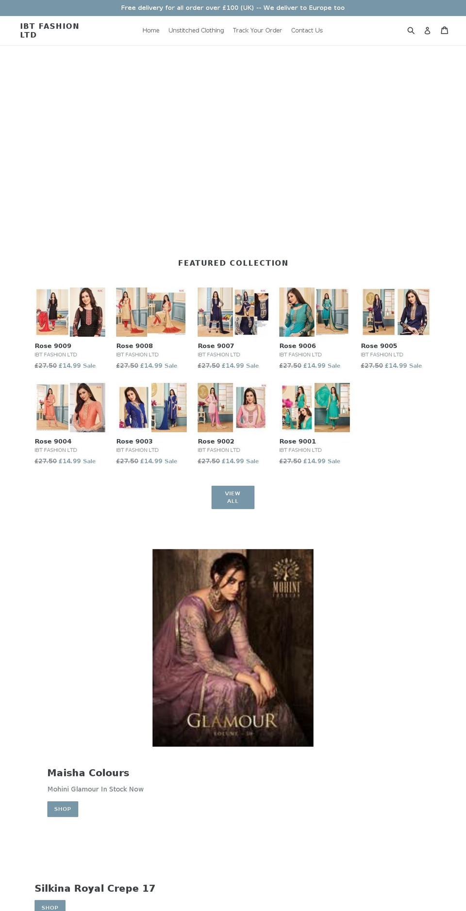 ibtfashion.com — Shopify storefront screenshot