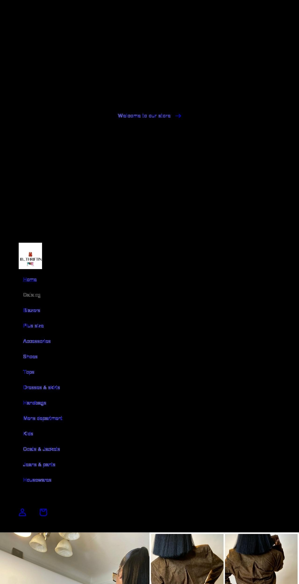 ibthriftin.com shopify website screenshot