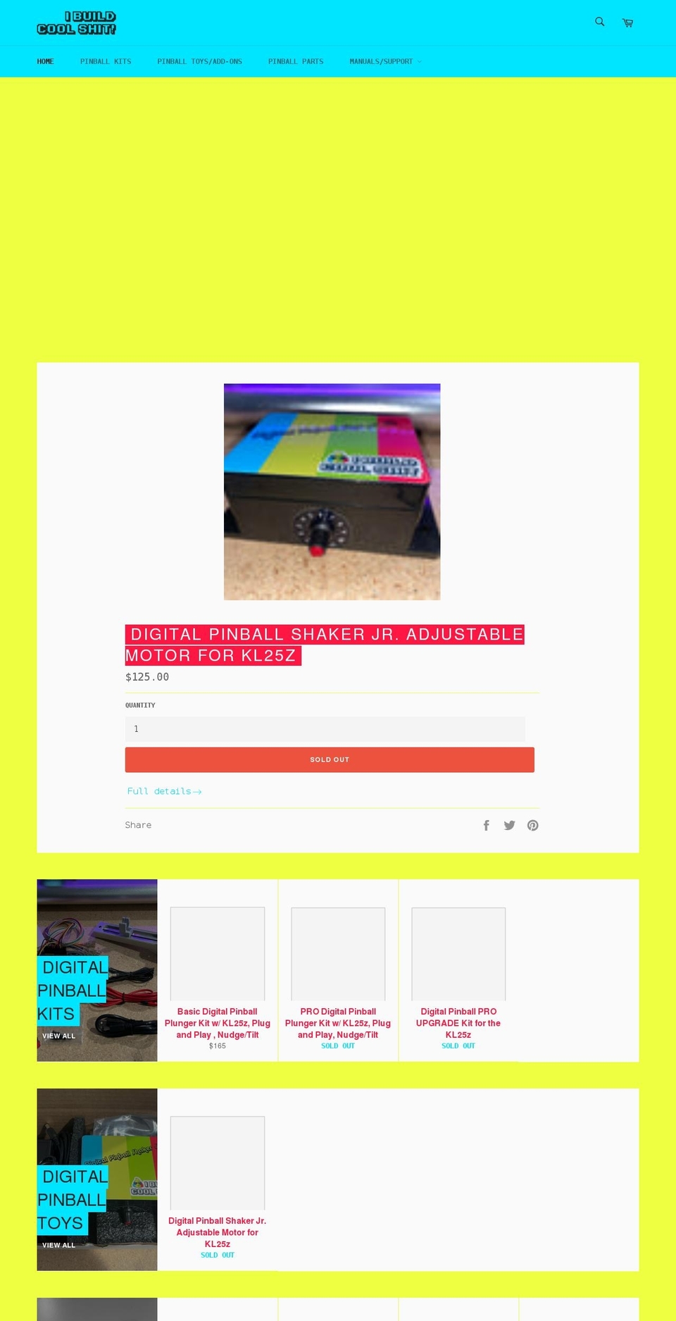 ibuildcoolshit.com shopify website screenshot