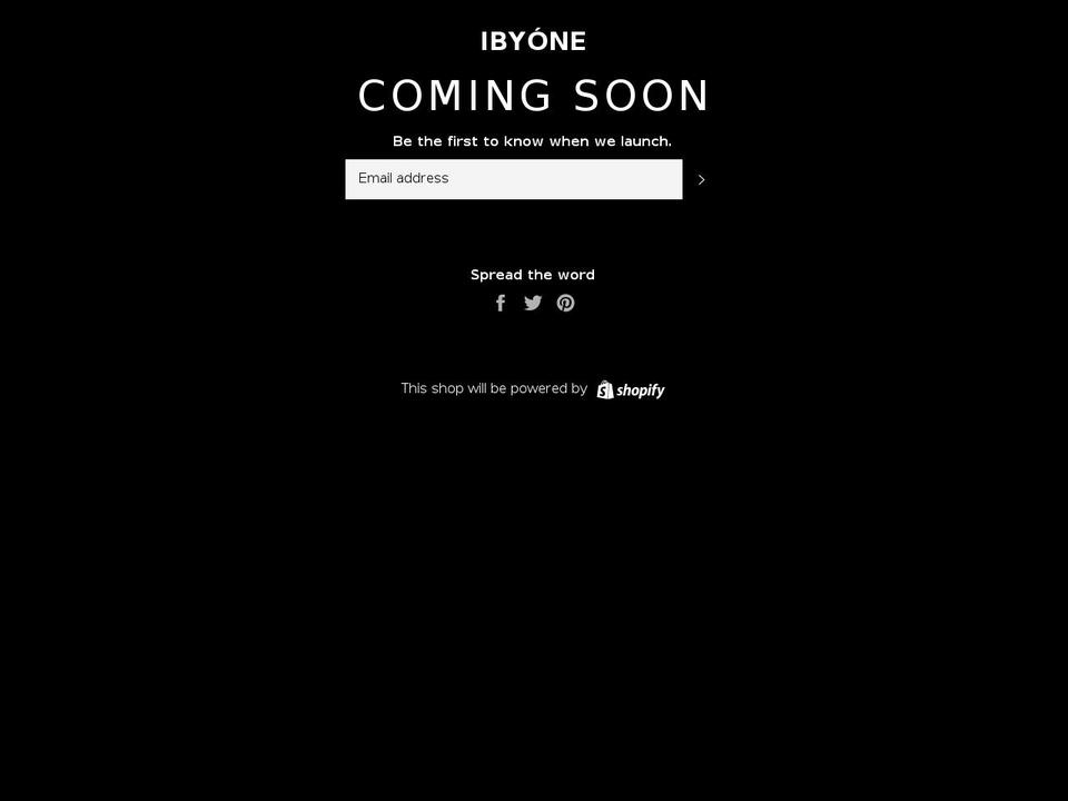 ibyoneofficial.com — Shopify storefront screenshot