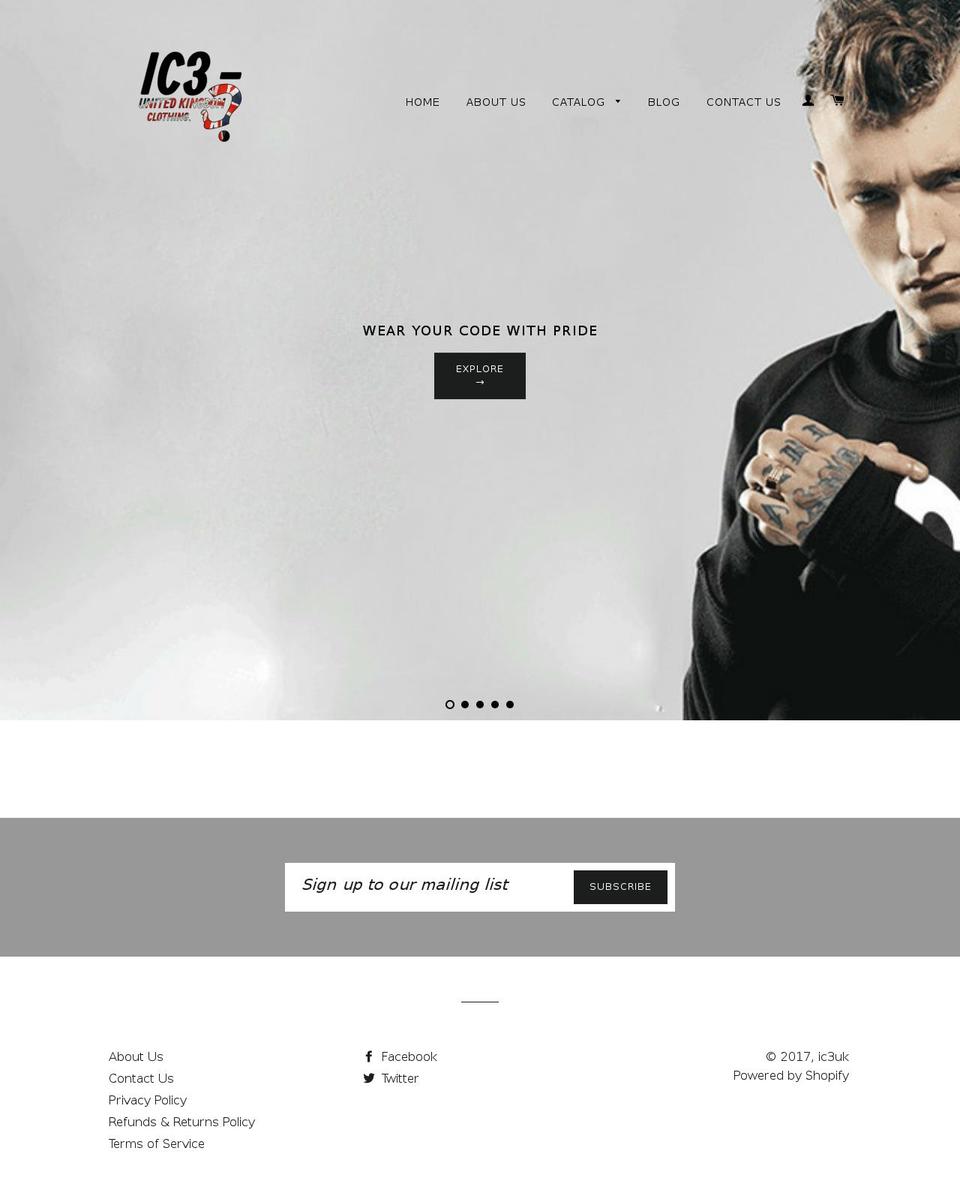 ic3uk.com shopify website screenshot