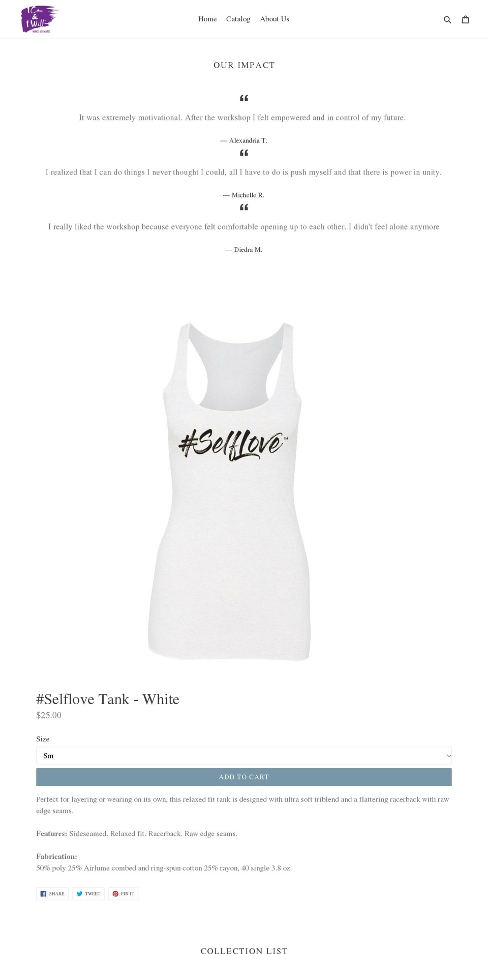 icanandiwillshop.com — Shopify storefront screenshot