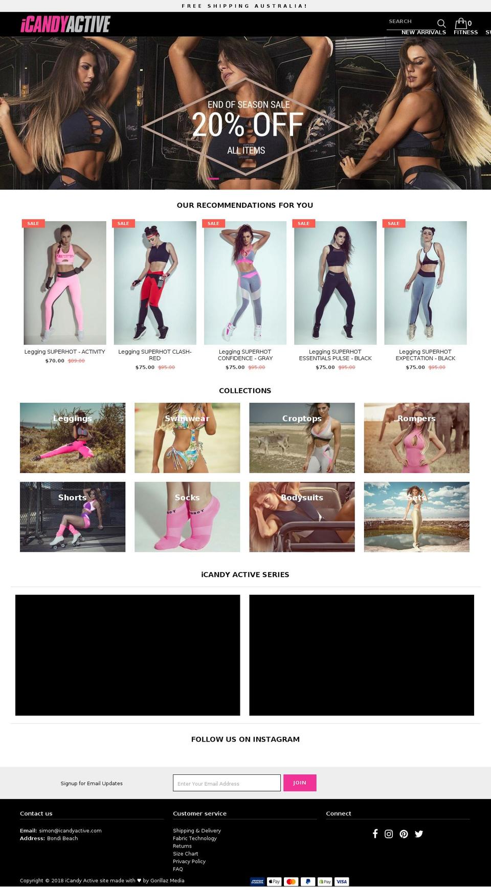 iCandy by Gorillaz Media Shopify theme site example icandyactivewear.com