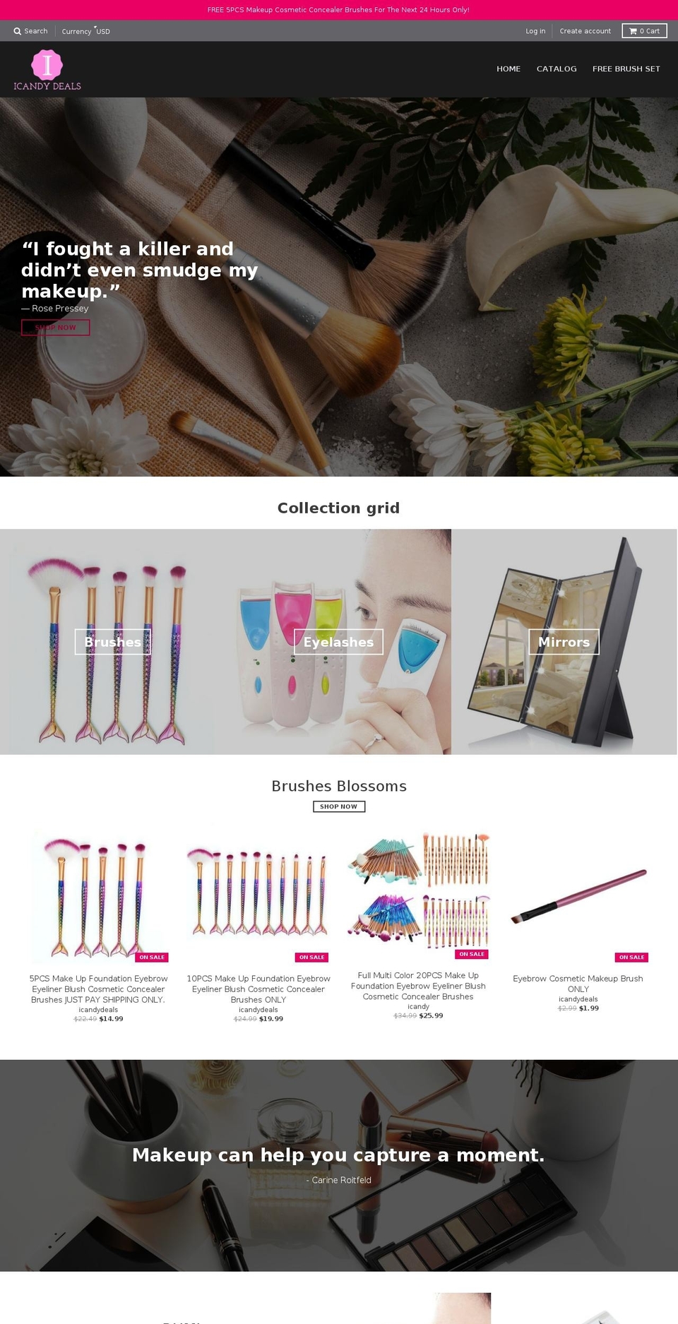 icandydeals.com — Shopify storefront screenshot