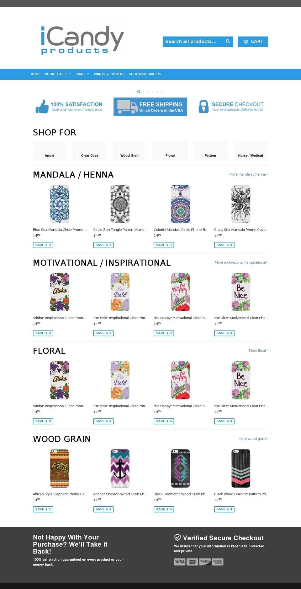 icandyproducts.com shopify website screenshot