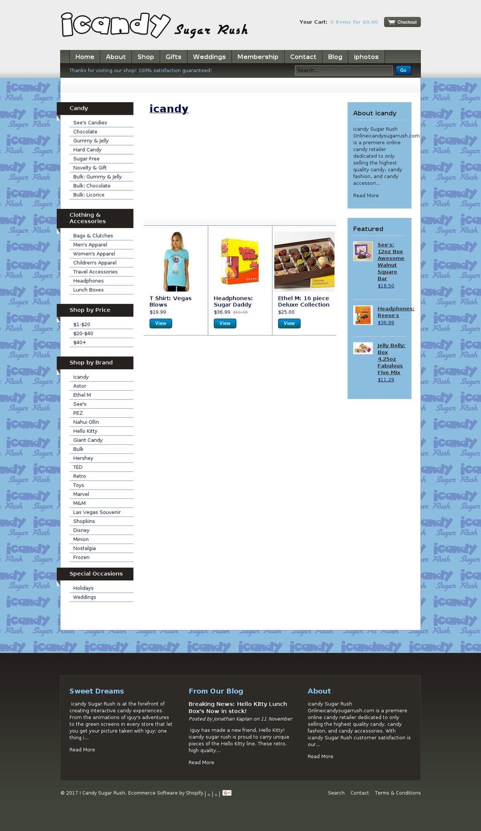 sortable Shopify theme site example icandysugarrush.com