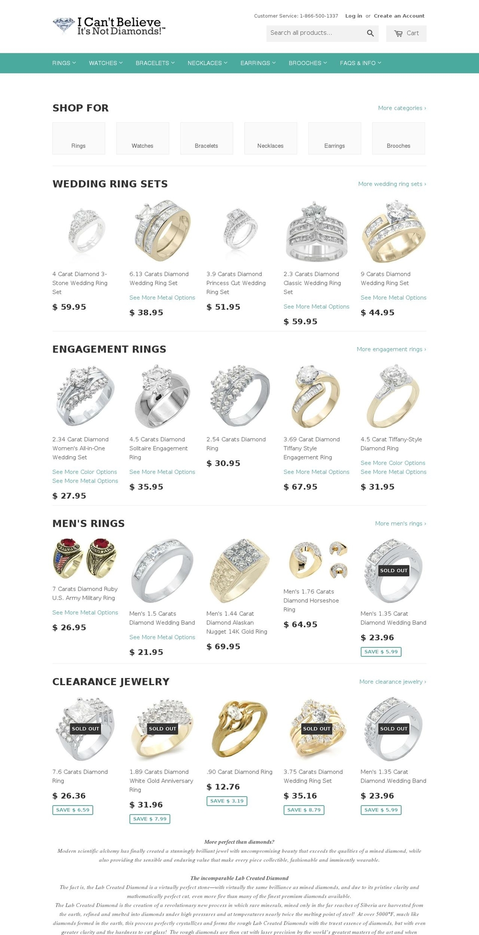 icantbelieveitsnotdiamonds.com shopify website screenshot
