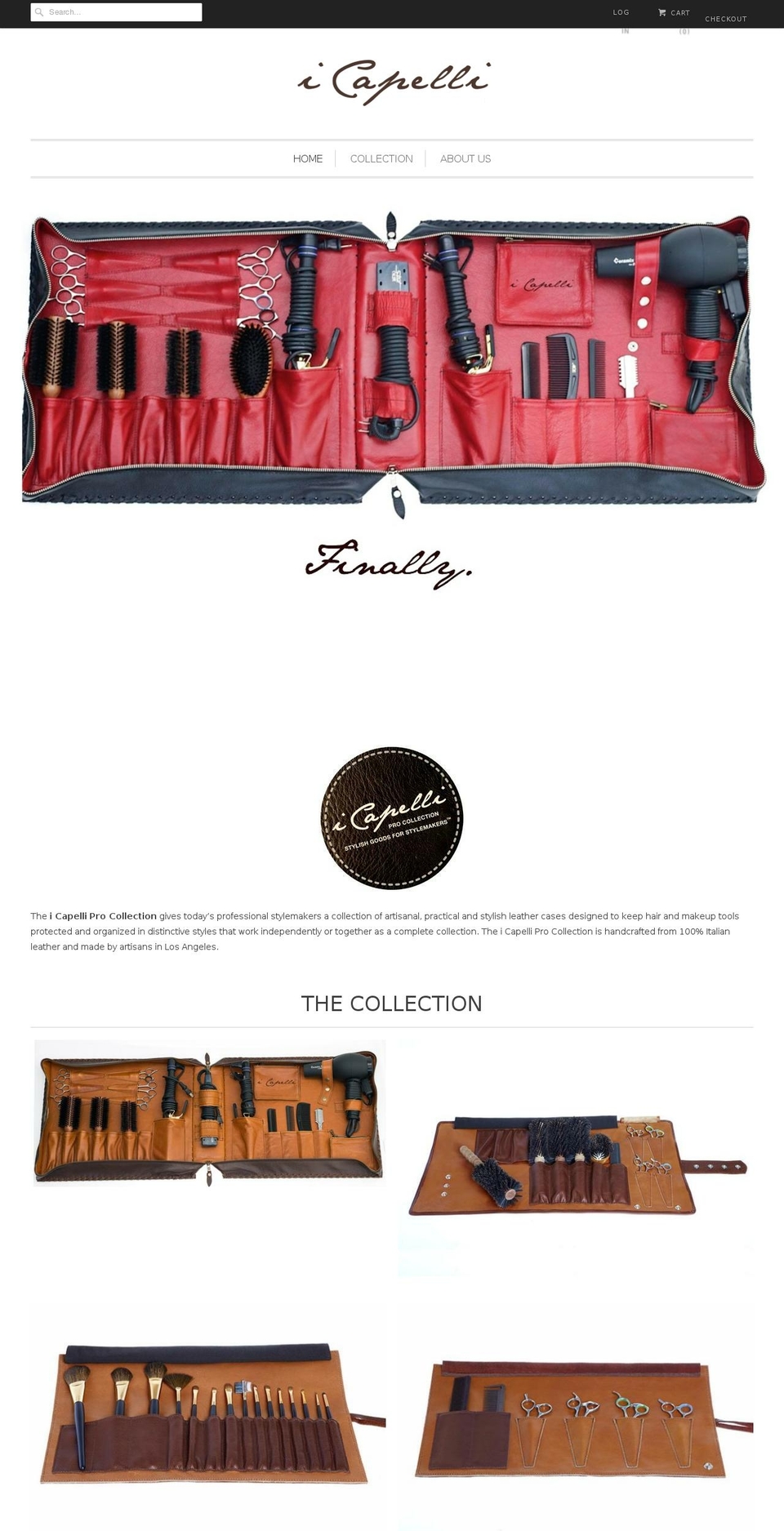 icapelliprocollection.com shopify website screenshot