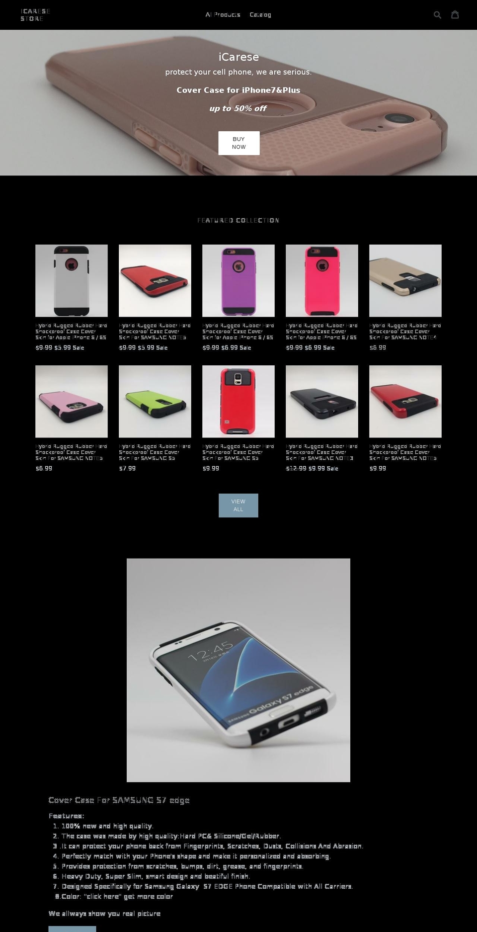 icarese.com — Shopify storefront screenshot
