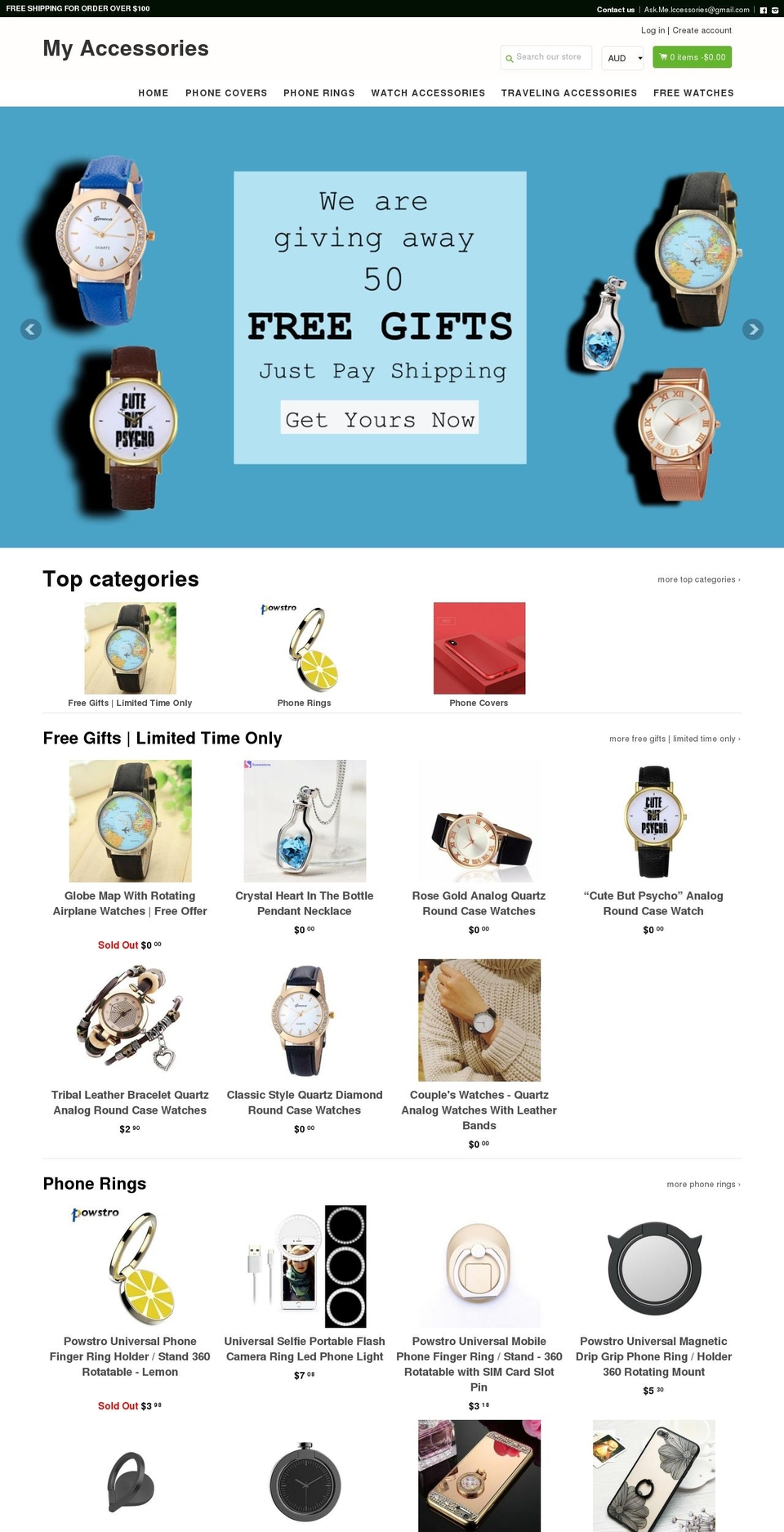 iccessories.com.au shopify website screenshot