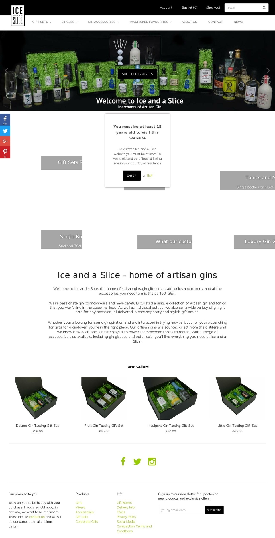 iceandaslice.co.uk shopify website screenshot