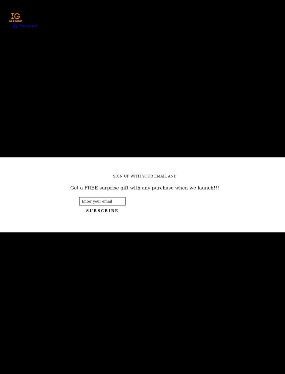 iceandgold.com shopify website screenshot