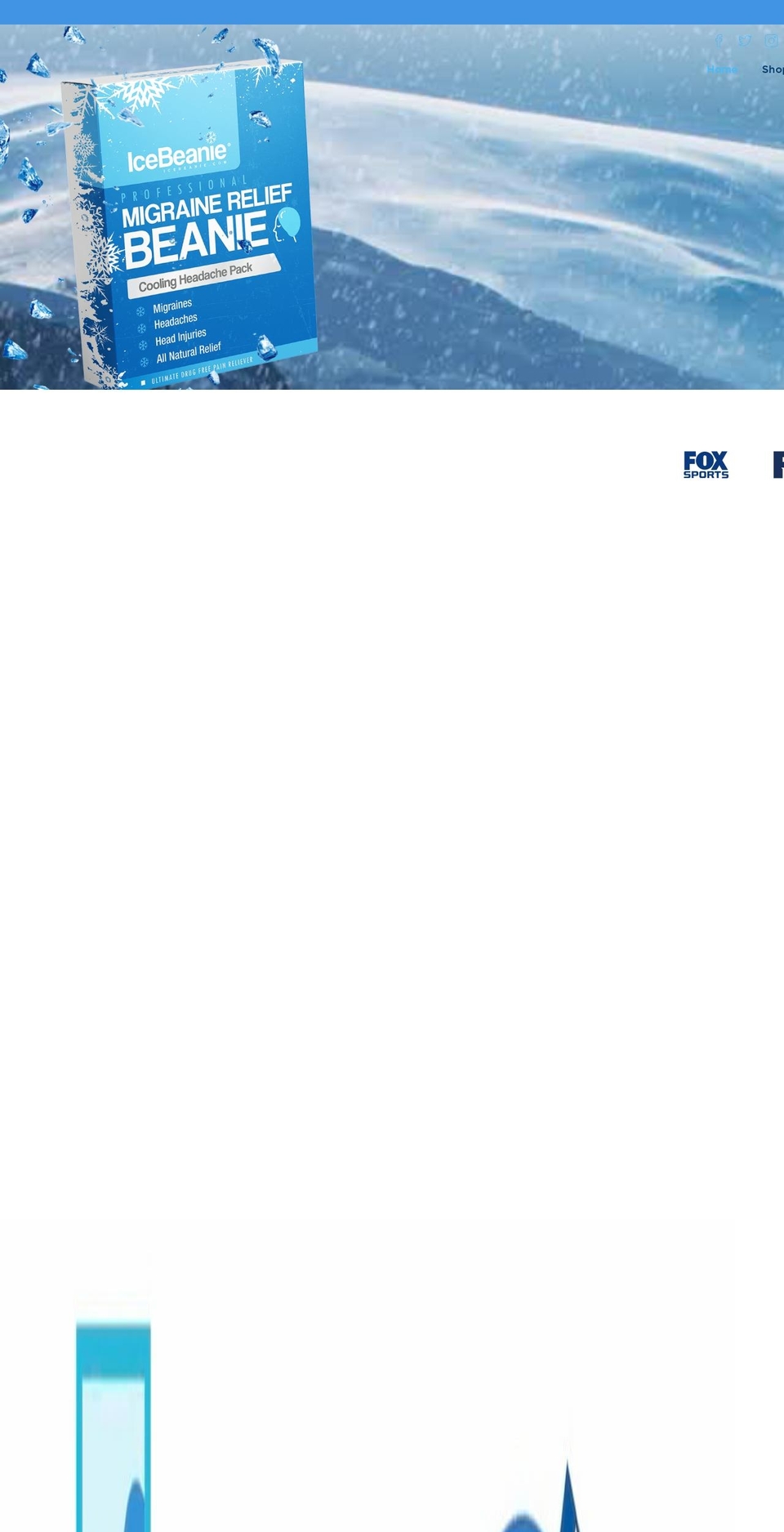 icebeanie.com shopify website screenshot