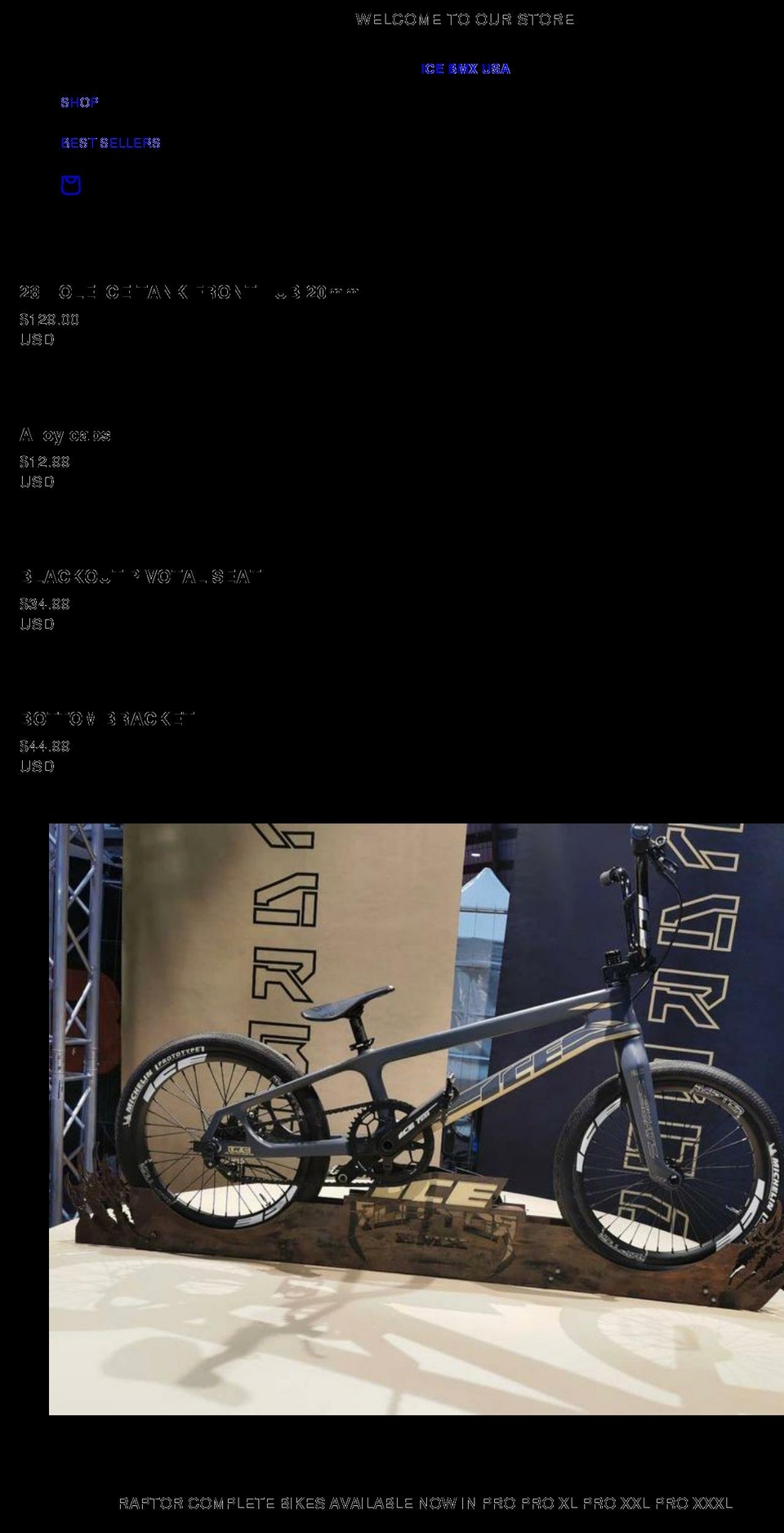 icebmxusa.com shopify website screenshot