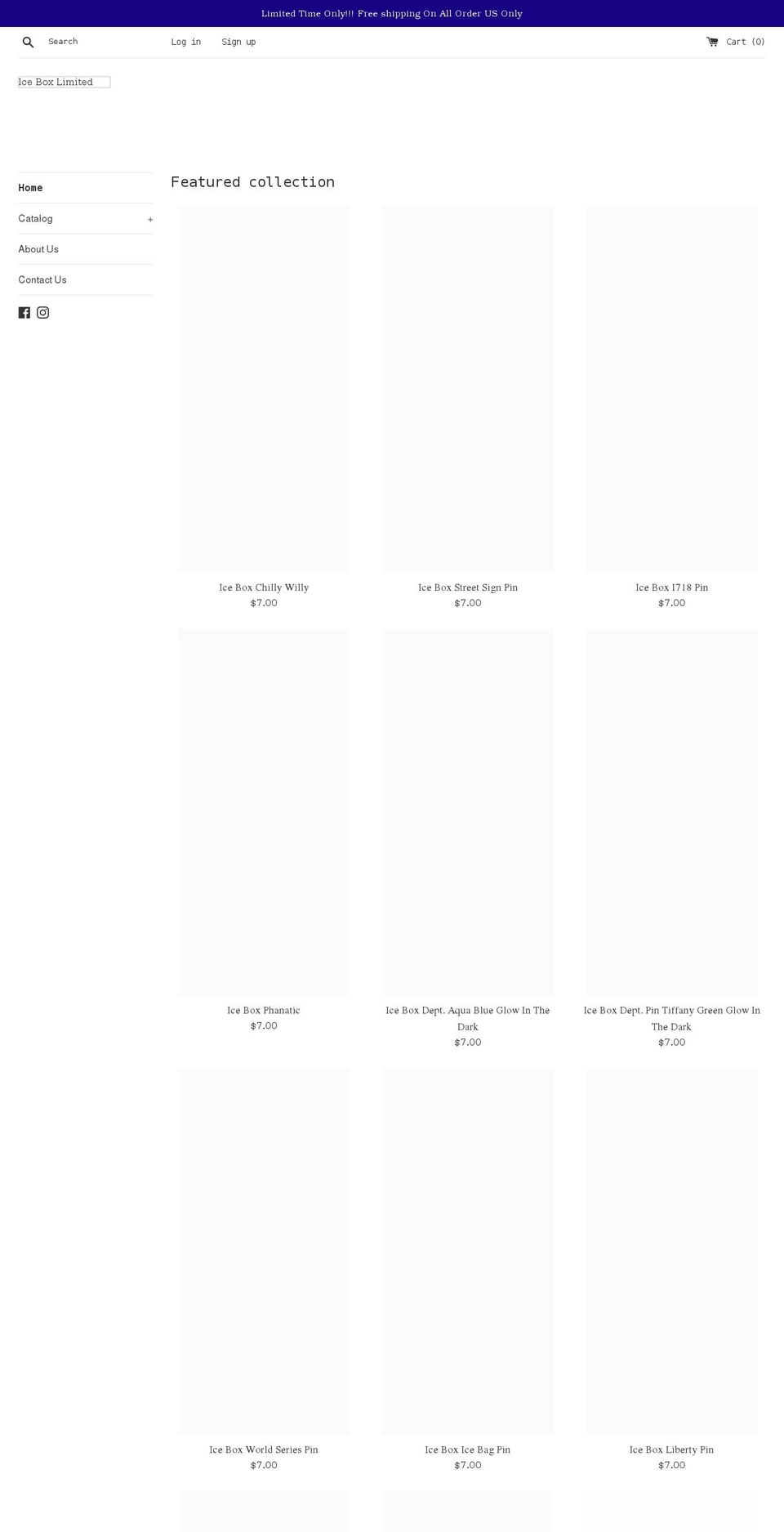 iceboxlimited.com shopify website screenshot