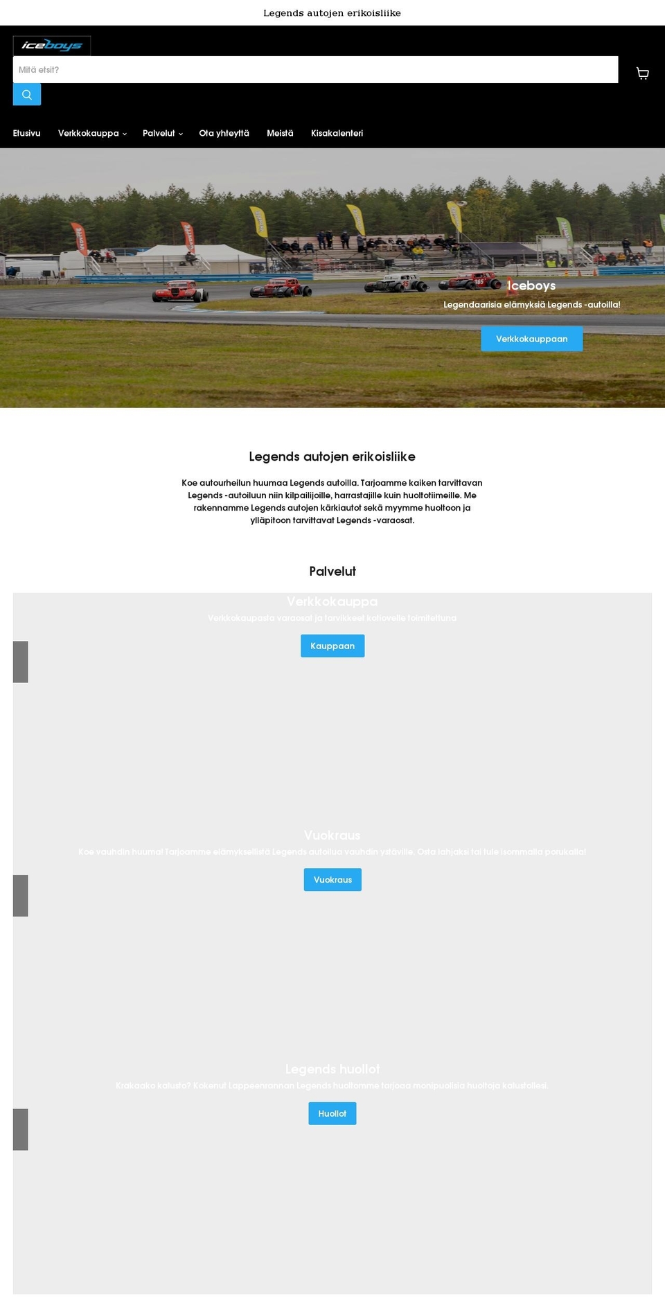 iceboys.fi shopify website screenshot