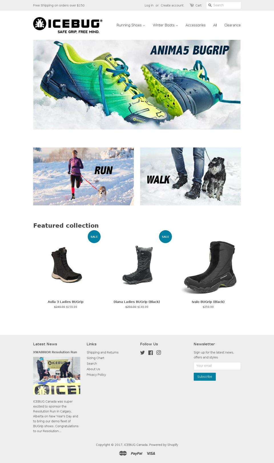 icebugcanada.com shopify website screenshot