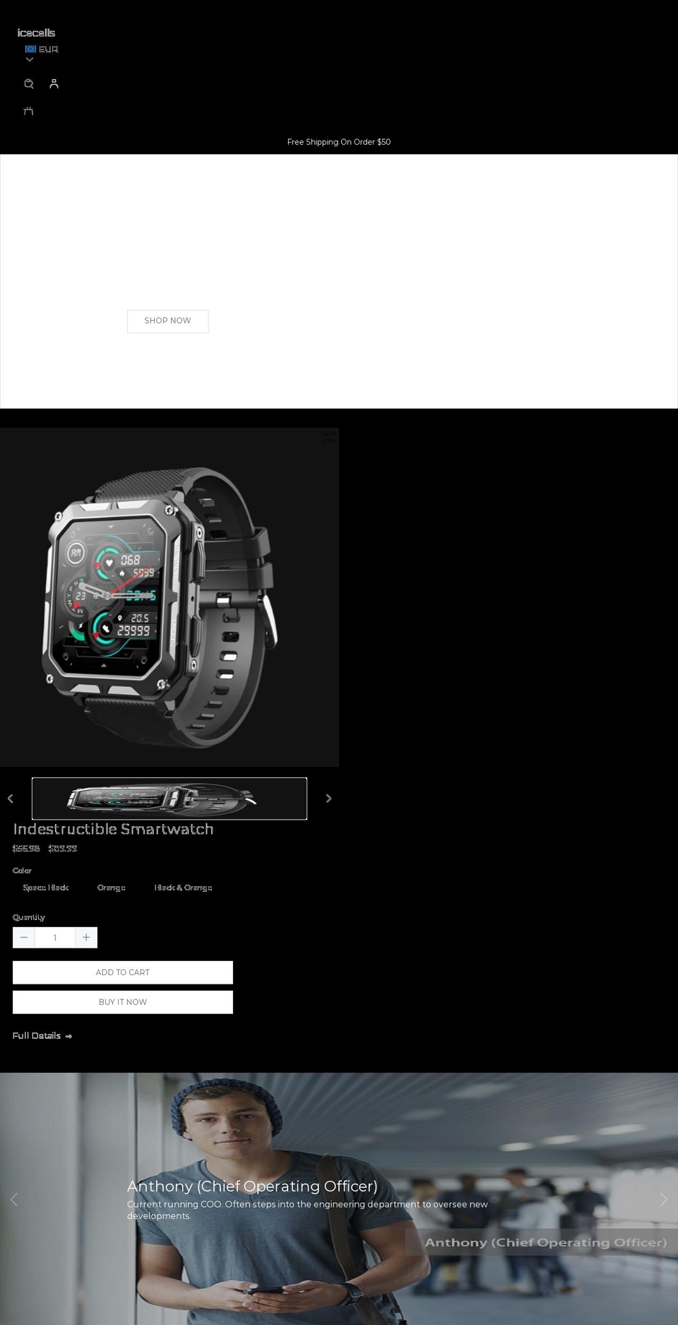 icecells.com shopify website screenshot