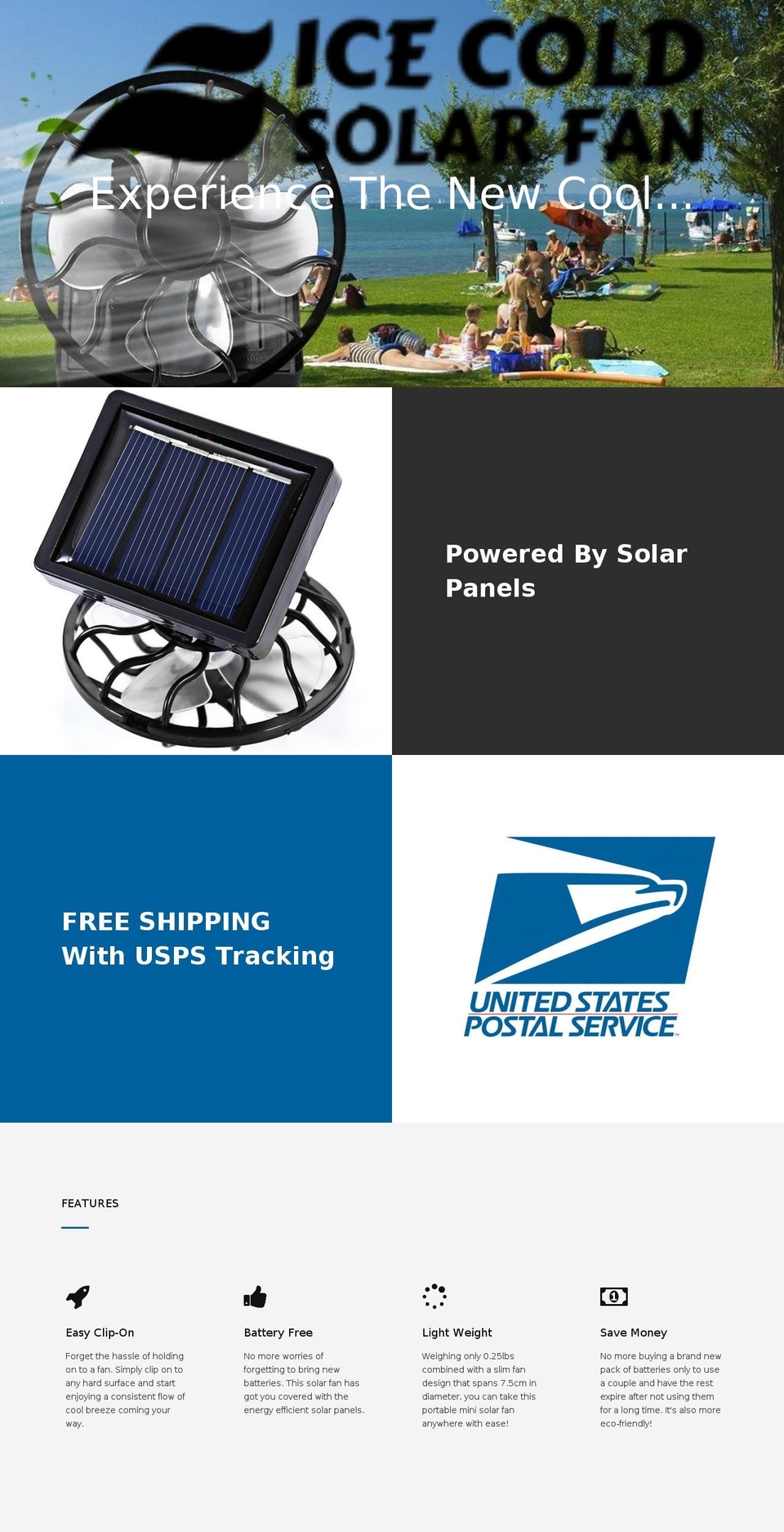icecoldsolarfan.com shopify website screenshot