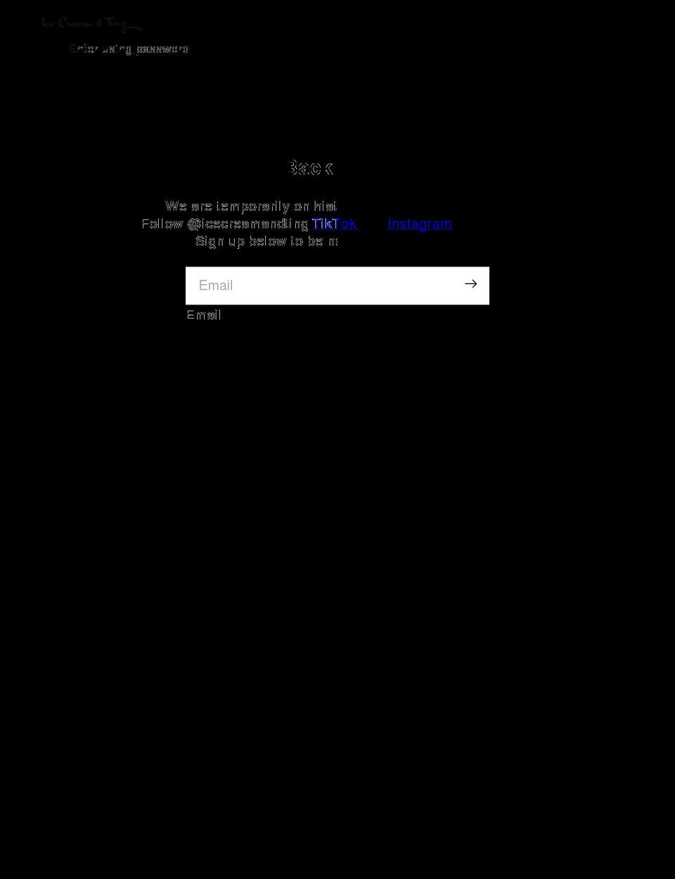 icecreamandting.com shopify website screenshot