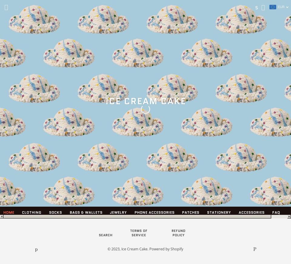 icecreamcake.co.uk shopify website screenshot