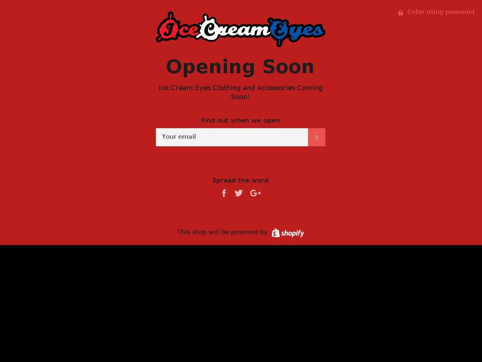 icecreameyes.com — Shopify storefront screenshot