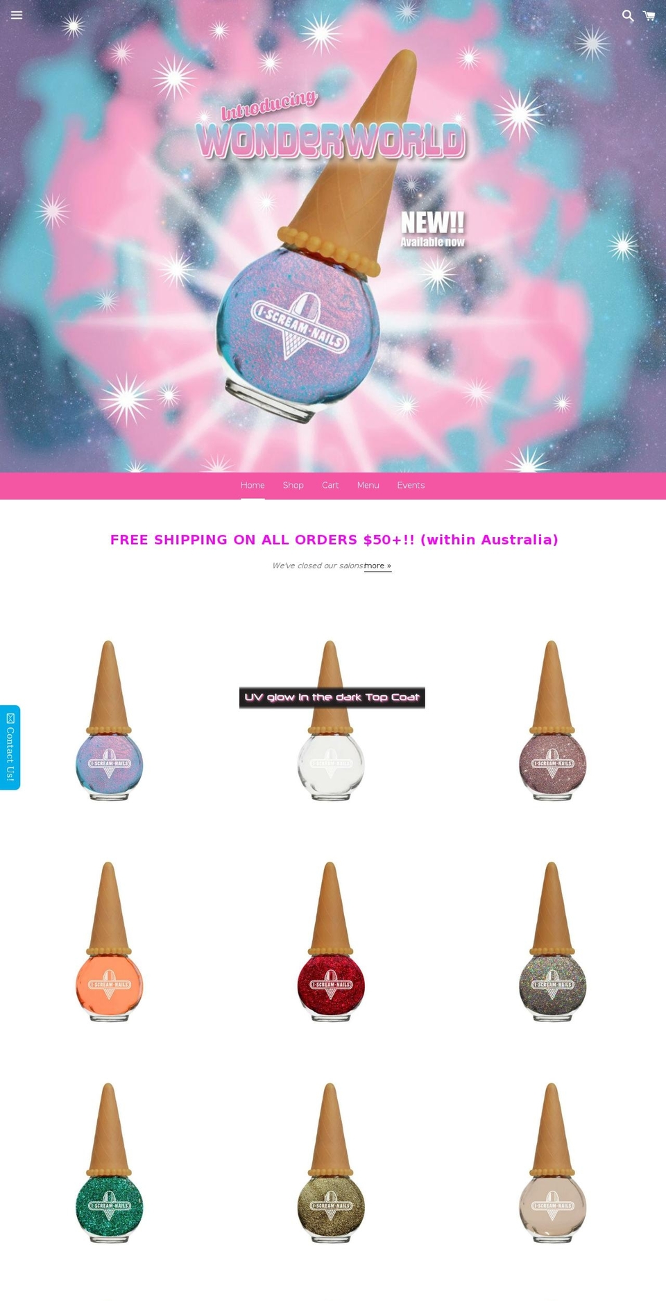 icecreamnails.com.au shopify website screenshot