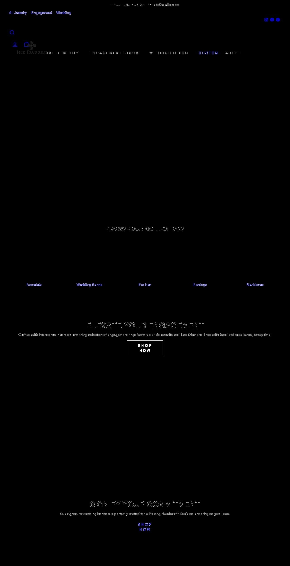 icedazzle.com shopify website screenshot