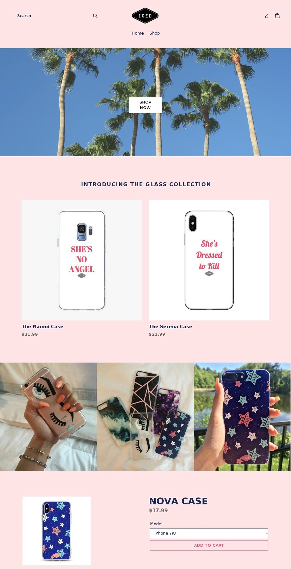 icedcases.com — Shopify storefront screenshot