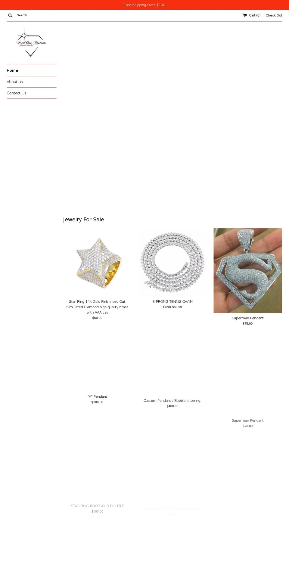 icedoutcustoms.com — Shopify storefront screenshot