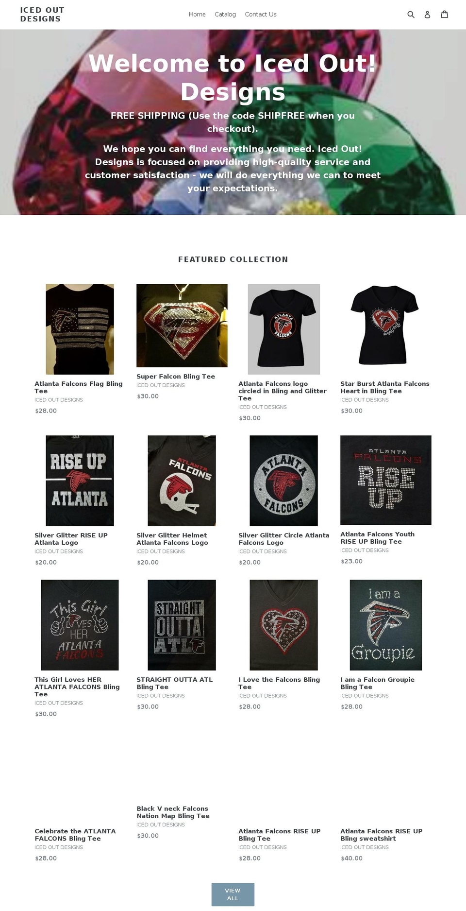 icedoutdesigns.com — Shopify storefront screenshot