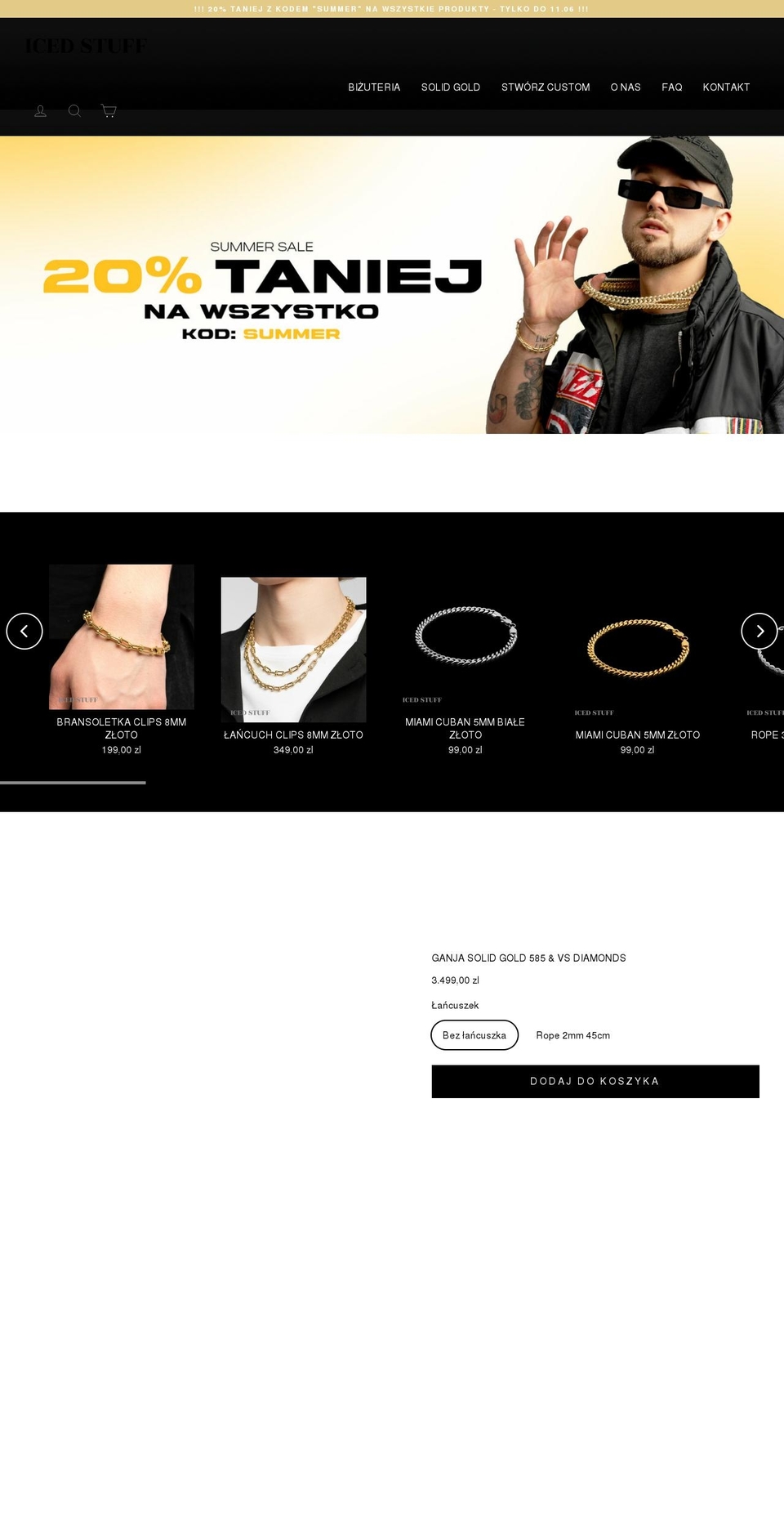 icedstuff.com — Shopify storefront screenshot