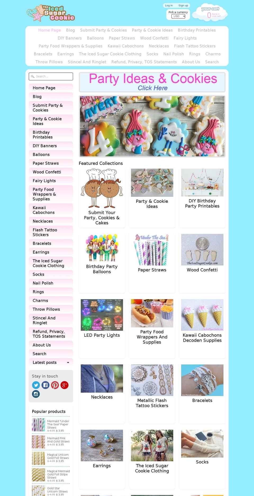 icedsugarcookie.com shopify website screenshot