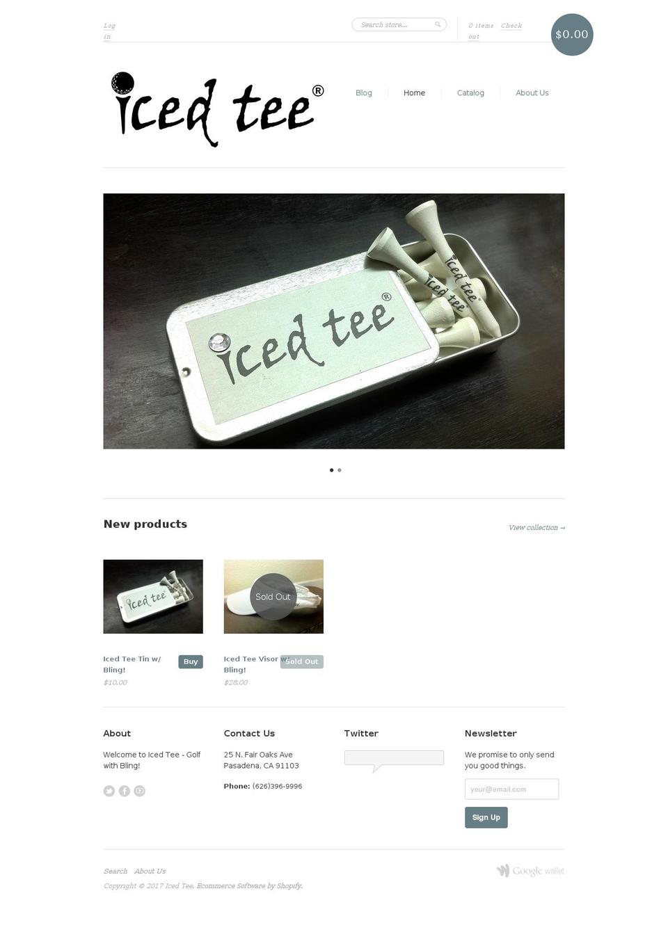 icedteegolf.com shopify website screenshot