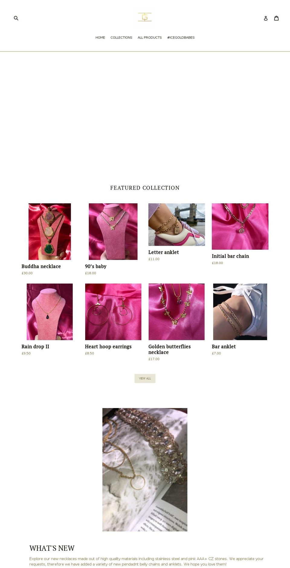 icegoldbyvee.com shopify website screenshot