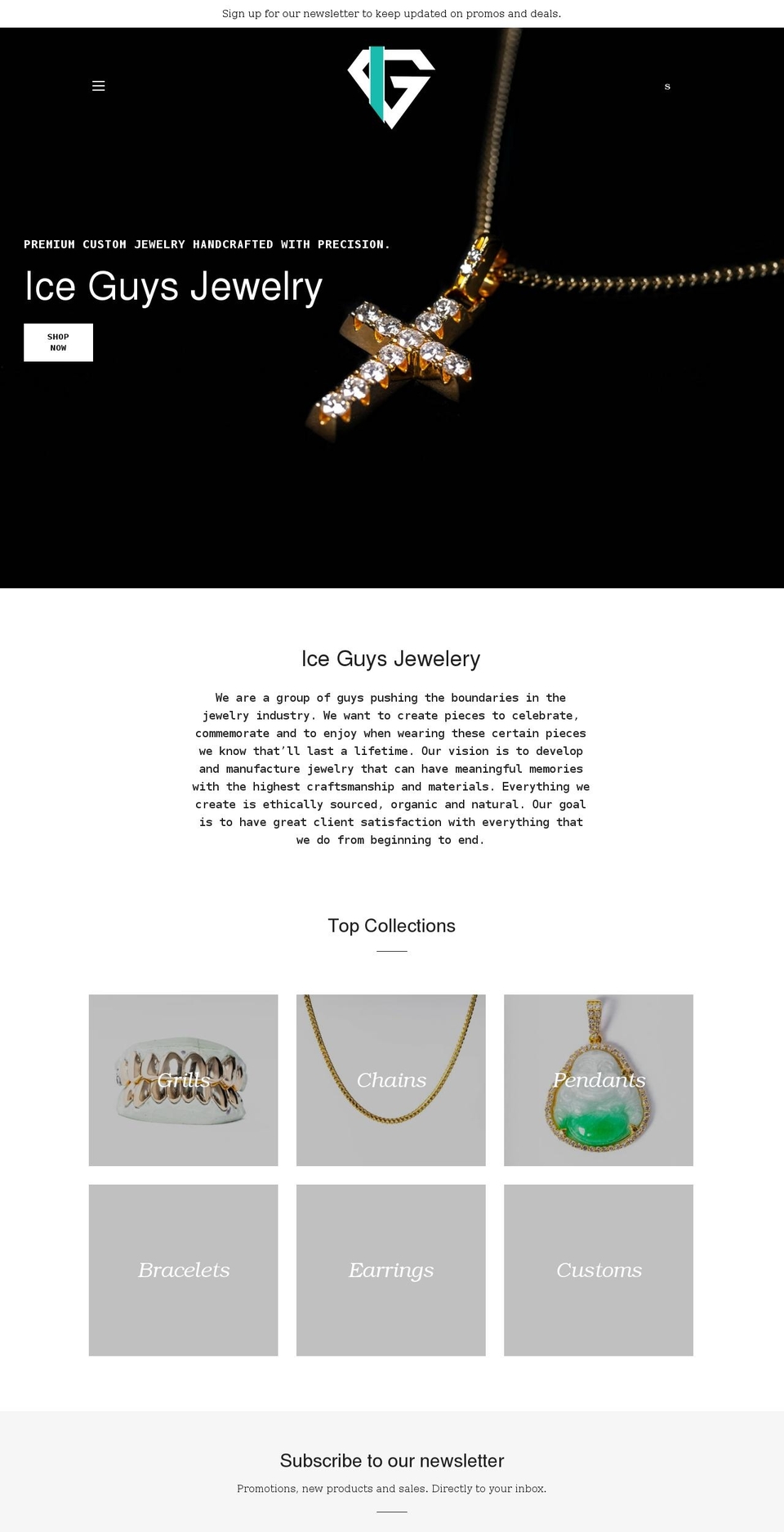 iceguysjewelry.com shopify website screenshot