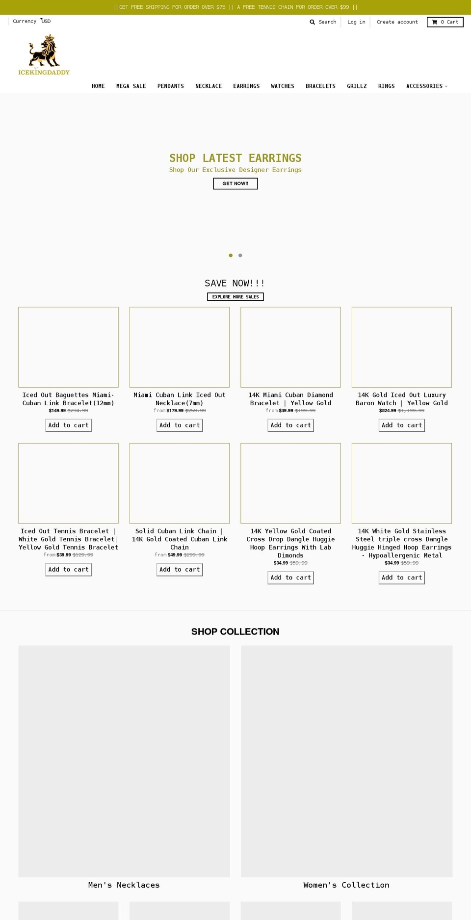 icekingdaddy.com shopify website screenshot