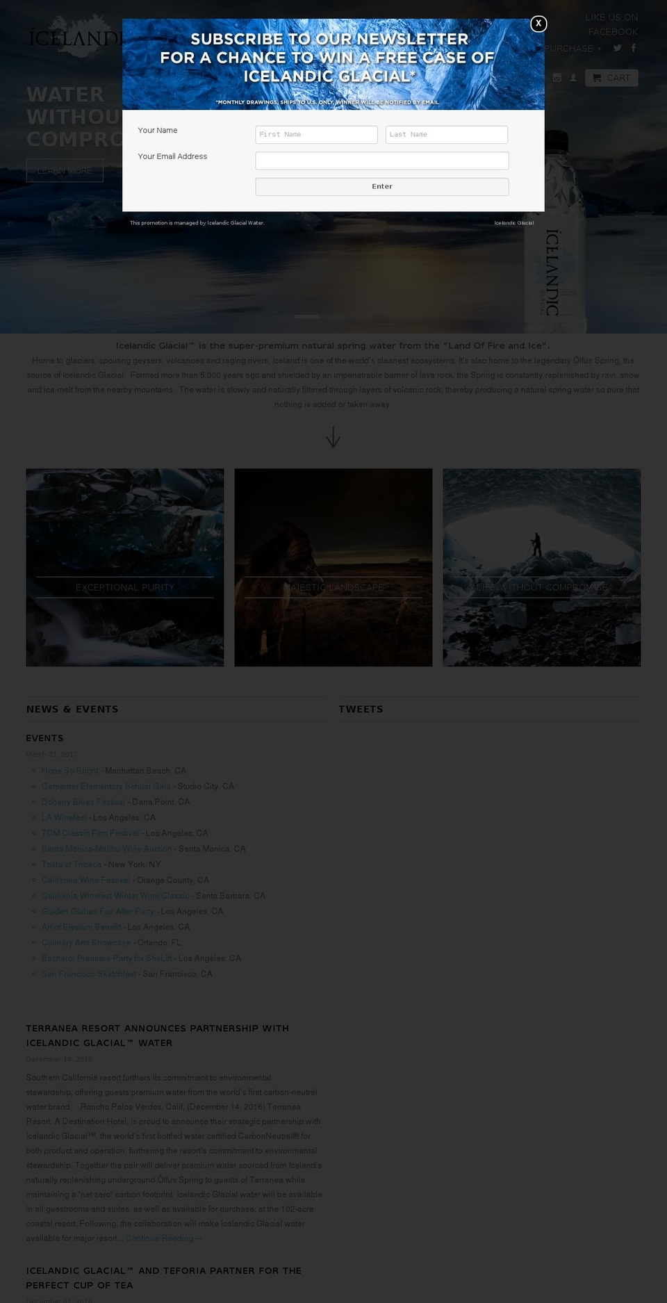 icelandicglacial.com shopify website screenshot