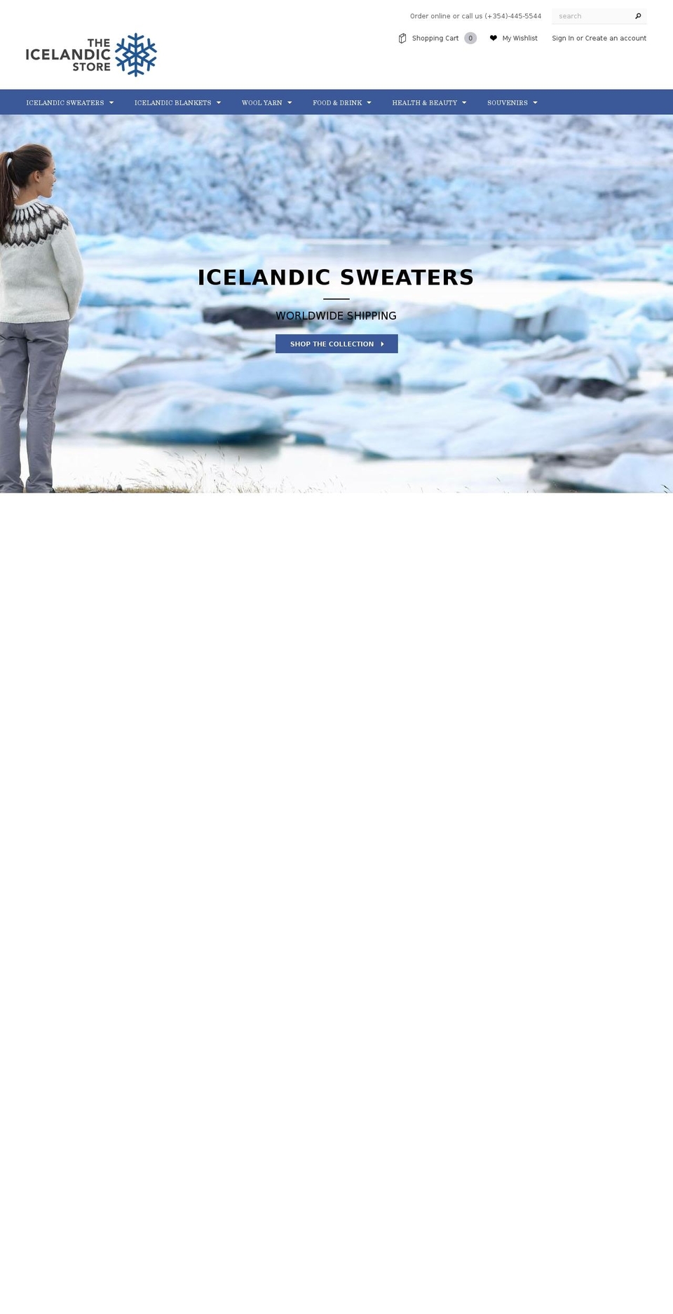 icelandicwoolyarn.com shopify website screenshot