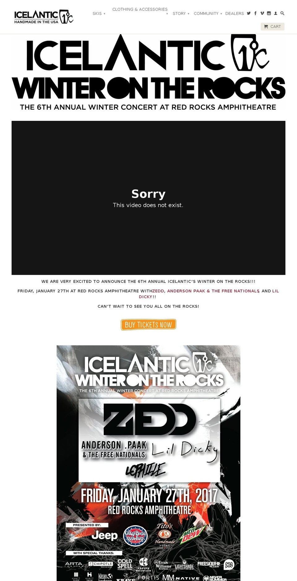 icelanticswinterontherocks.com shopify website screenshot