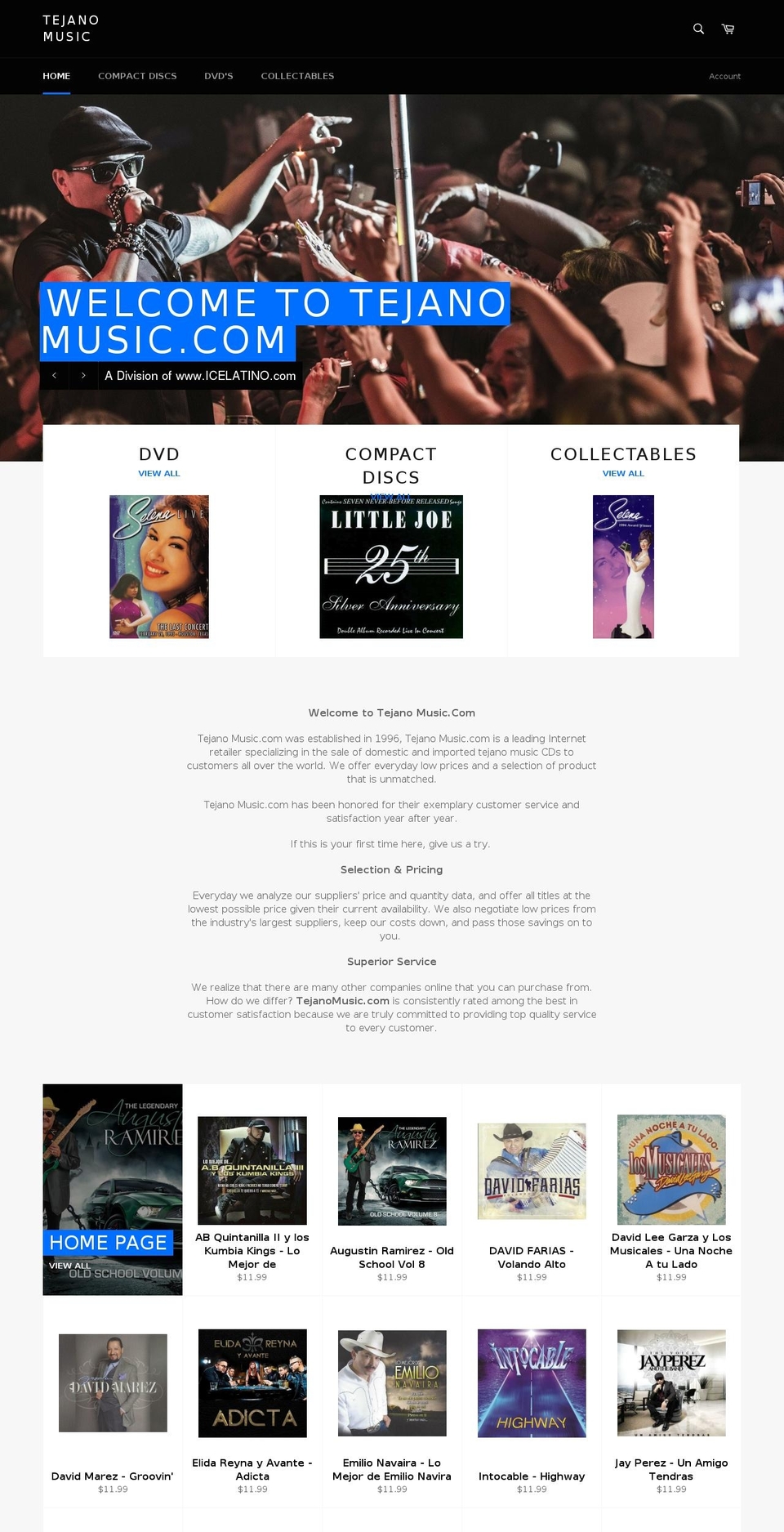 icelatino.com shopify website screenshot