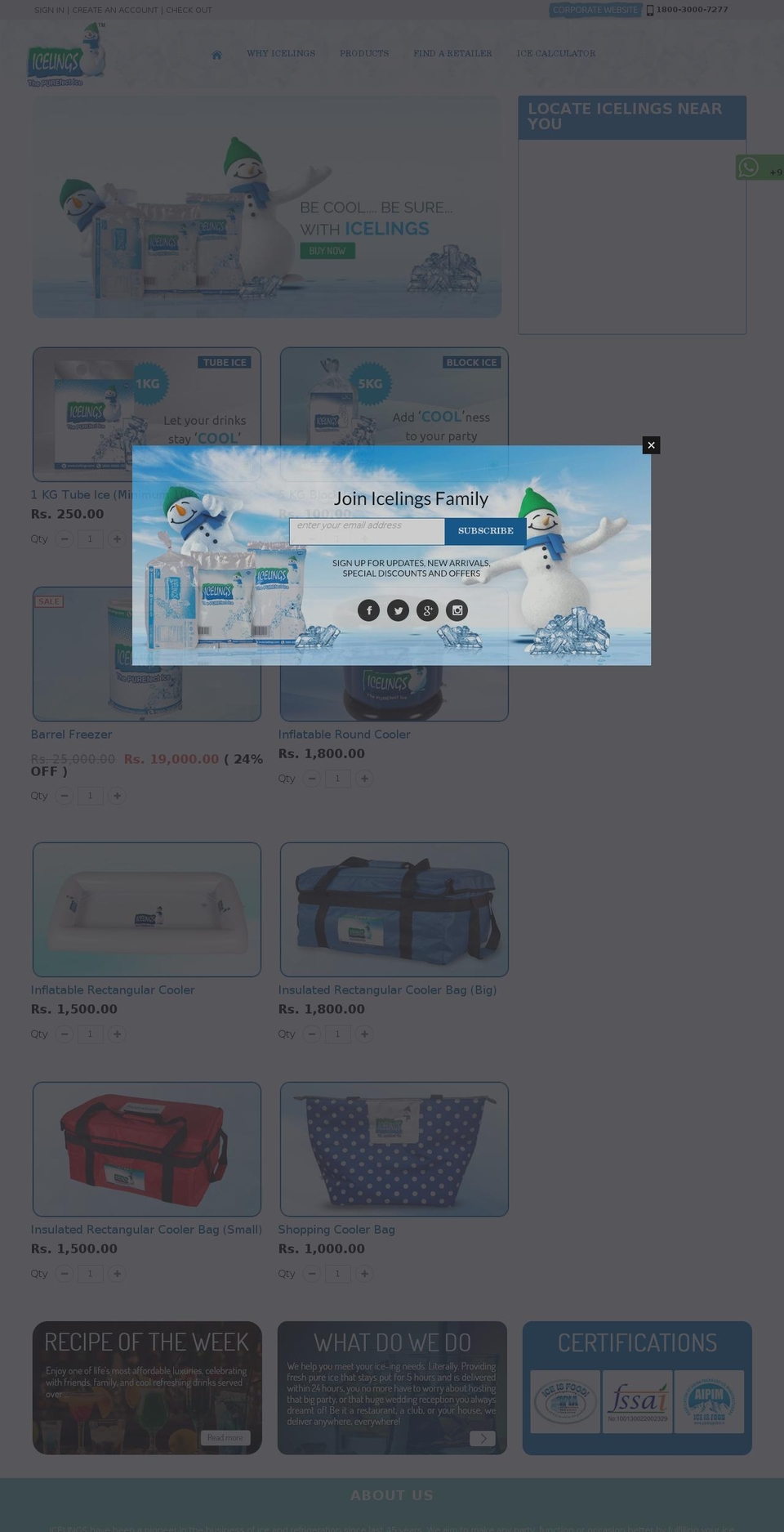 icelings.com shopify website screenshot