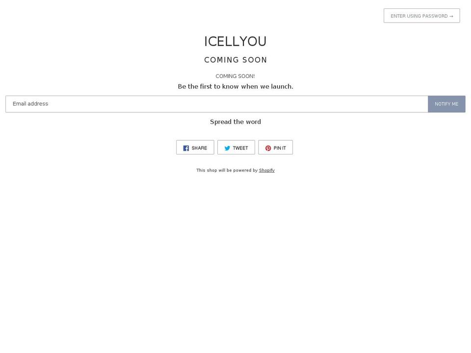 icellyou.com shopify website screenshot