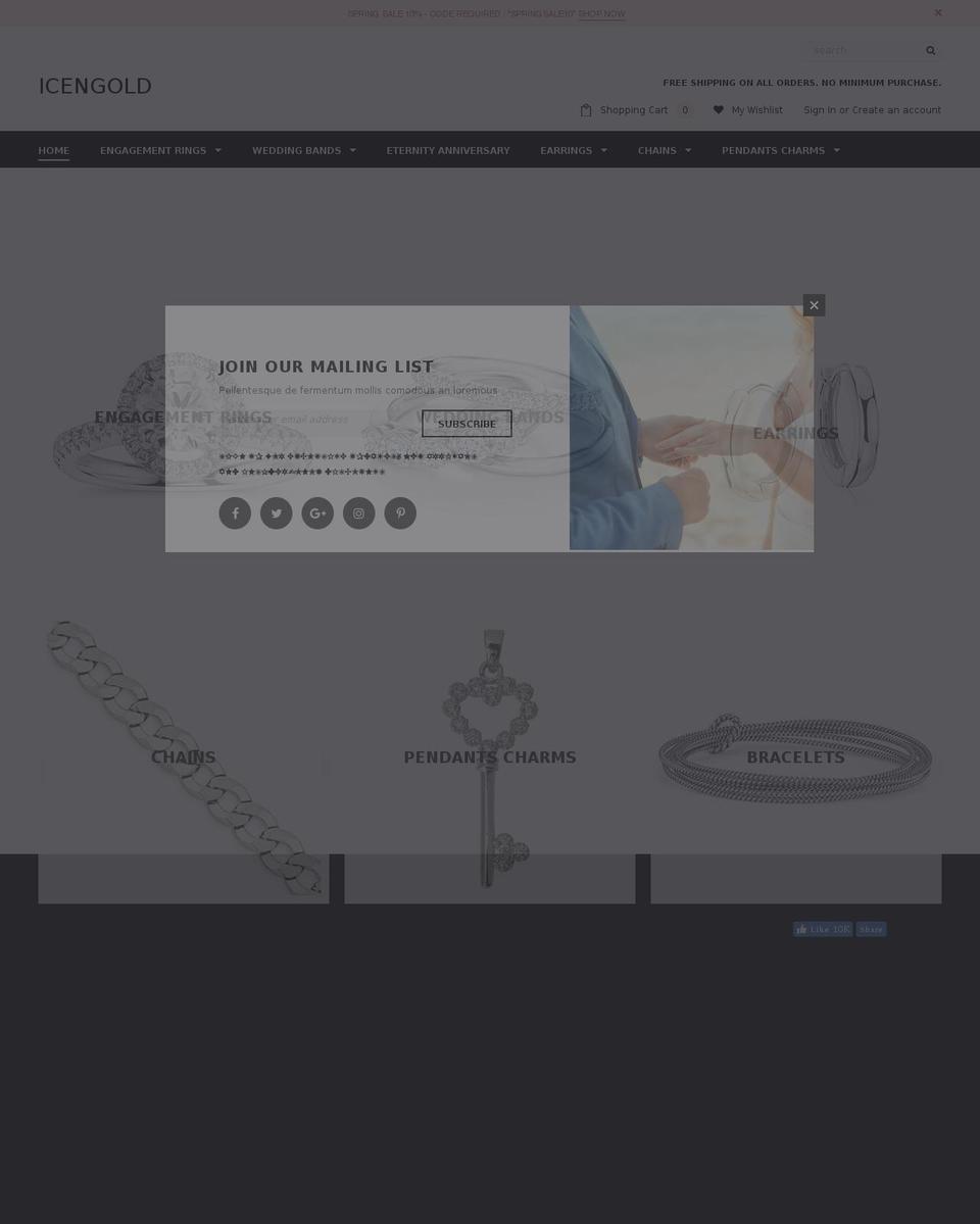 icengold.com — Shopify storefront screenshot