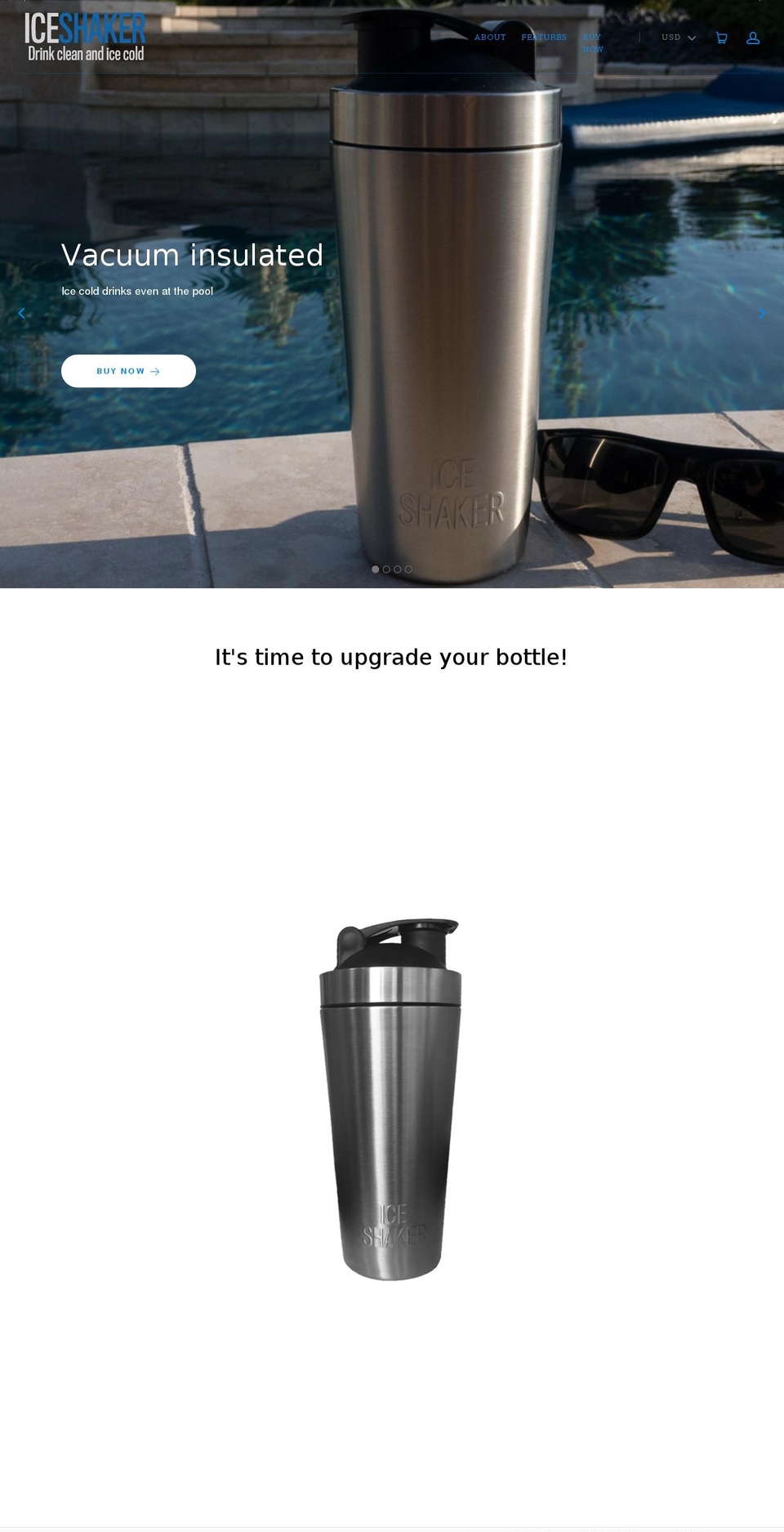 iceshaker.com shopify website screenshot