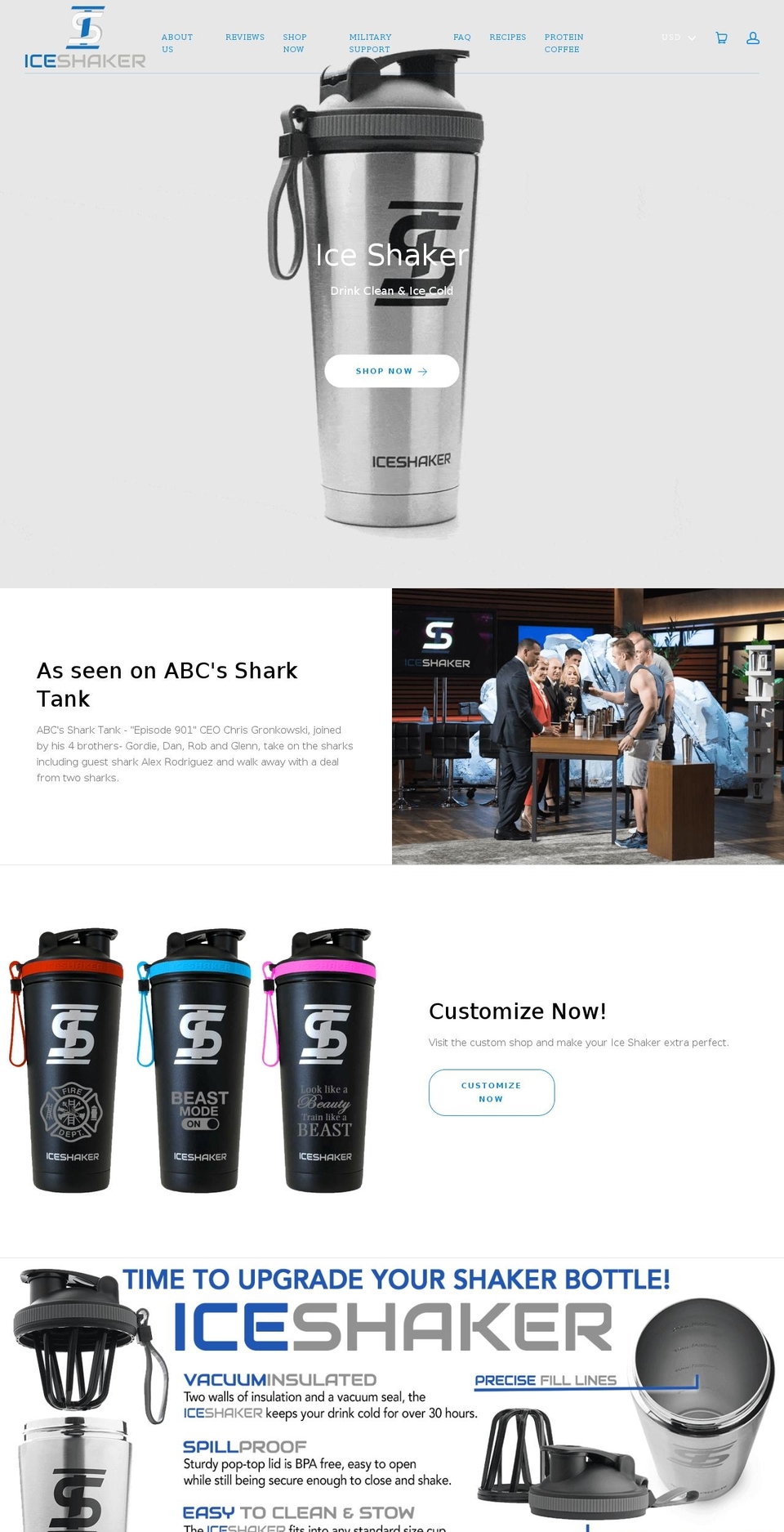 iceshakers.com shopify website screenshot